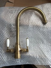 Howdens Victorian Dual lever kitchen tap in Aged Brass TAP3653