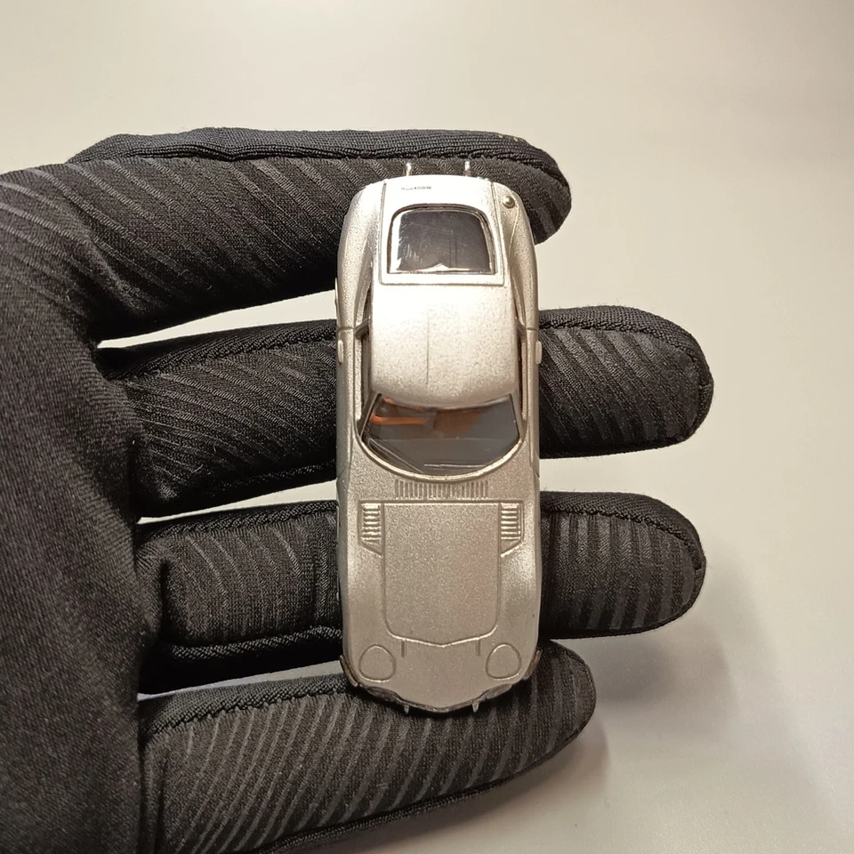 1/64 Konami TOYOTA 2000GT Silver Diecast Car Toy Model w Stand MF10 1967 - Image 3 of 4