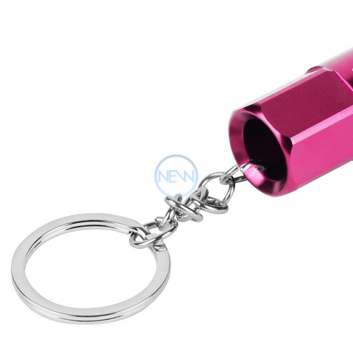 Anodized Acorn Tuning Wheel Rim Lock Lug Nut Keychain Key Chain Ring Pink - Picture 3 of 5