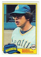 1981 Topps Baseball Card #76 Mario Mendoza Mariners NrMT