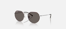 Ray-Ban Jack Matte Havana On Silver/Dark Grey 55 mm Sunglasses RB3565 9277B1 55