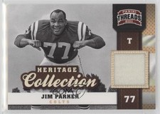 2011 Panini Threads Heritage Collection Materials Jim Parker #10 HOF 0ja4