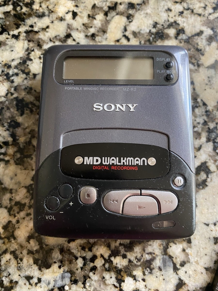 Vintage Sony Walkman MD Digital Recording Portable Minidisc MZ-R2