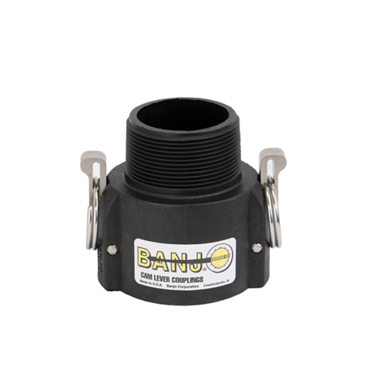 Raccord Rapide Banjo Poly Cam 200B - 2 Pouces, Femelle Camlock Vers Mâle NPT, En Polypropylène