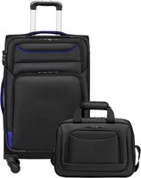 Coolife Trolley Reisekoffer Von 4 Rollen Stoffkoffer HandgepäCk Koffer-Set 2Tlg