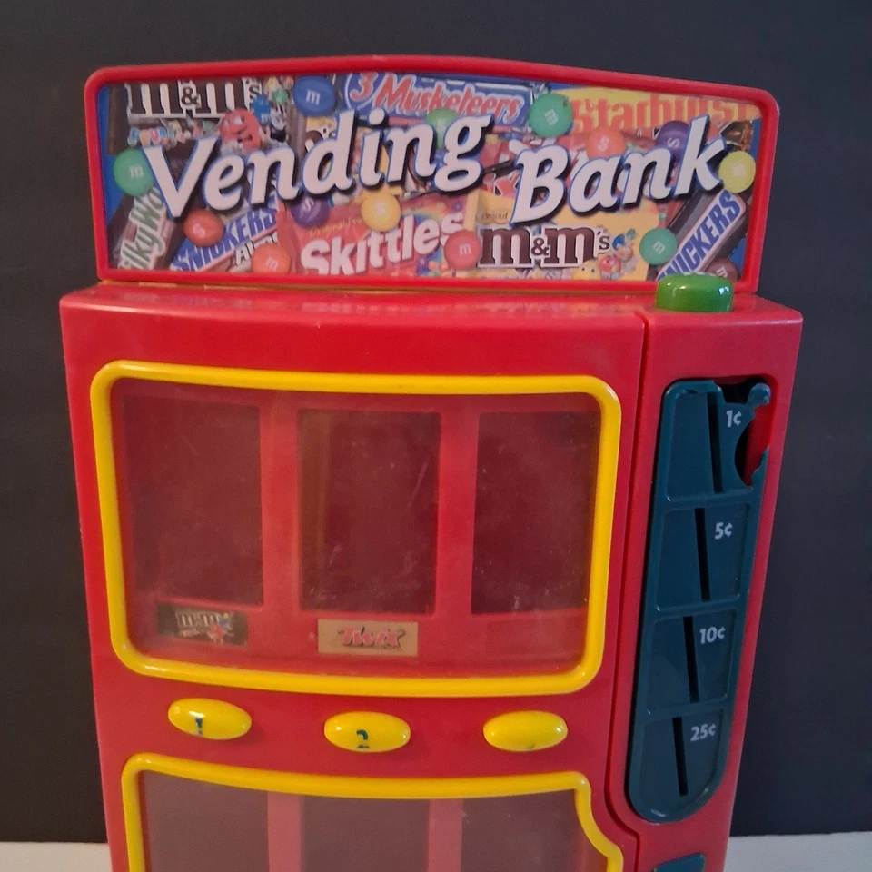 Mars M&M Candy Mini Vending Machine Coin Bank 2004 Twix Skittles Snickers - Image 3 of 4