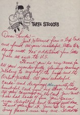 THREE STOOGES (MOE HOWARD) - AUTOGRAPH LETTER SIGNED