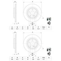 2X Bosch Bremsscheiben Ø295Mm Hinten Passend FÜR MERCEDES-BENZ A-KLASSE CLA
