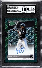 2020 Donruss Optic Luis Robert Jr. RC SGC 9.5 w/10 Auto Green Mojo Prizm /99