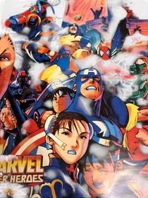 Marvel Super Heroes vs Street Fighter Poster 51.5cm x 73cm Sega Saturn Capcom