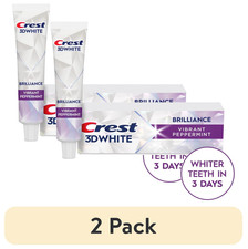 Crest 3D White Brilliance Whitening Toothpaste Vibrant Peppermint 2.4 oz 2 Pack