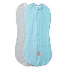 SwaddleMe by Ingenuity Compression Baby Swaddle Pod, Two-Way Zipper, 0-2 Months,