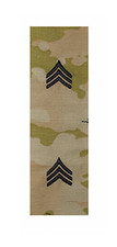 U.S. Army OCP Sew On Rank For Cap Only- E5 Sergeant Pair