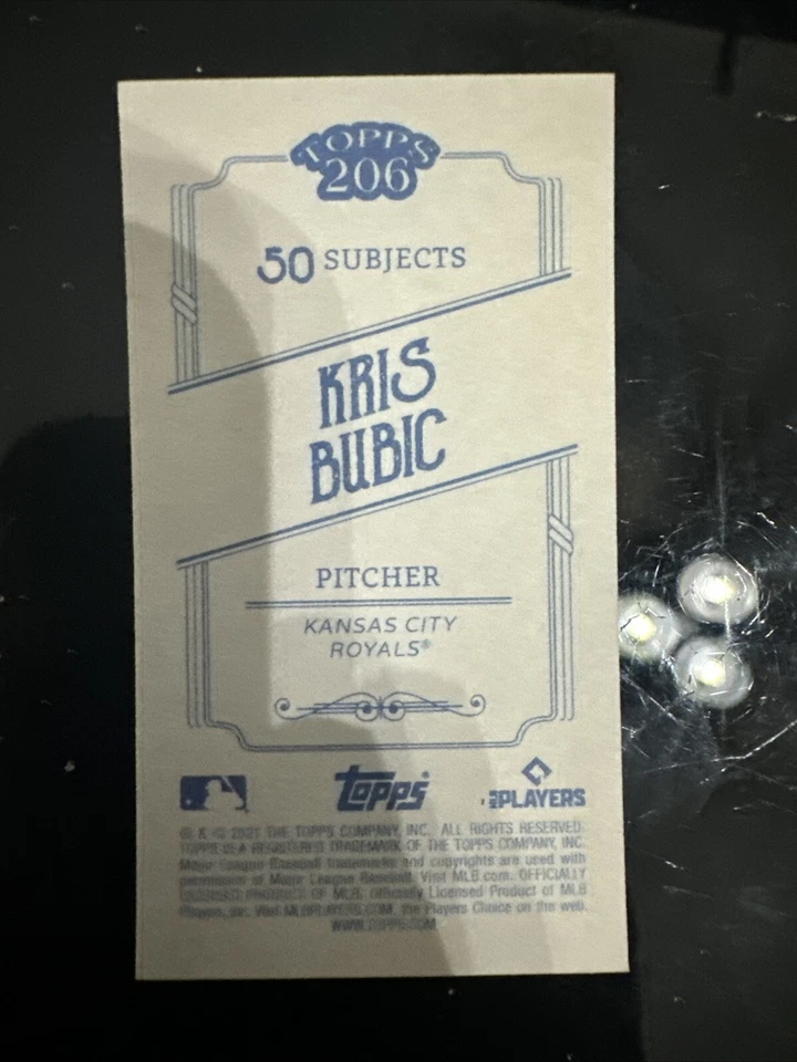2021 Topps 206 Series 1 - #42 Kris Bubic (RC) - Image 2 of 2