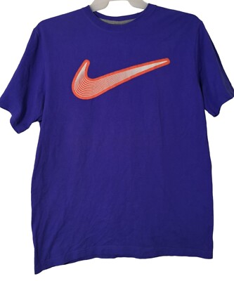 red and purple nike shirt