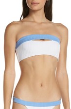 NWT 95 Onia Camila Strapless Bikini Top in Irregular White SZ Medium 2206