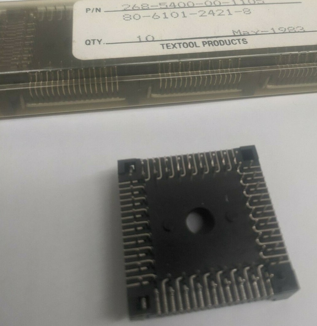 3M 268-5400-00 CPU Chip Carrier + Cover ZIF SOCKET LCC 68 Pin Textool - Picture 3 of 5