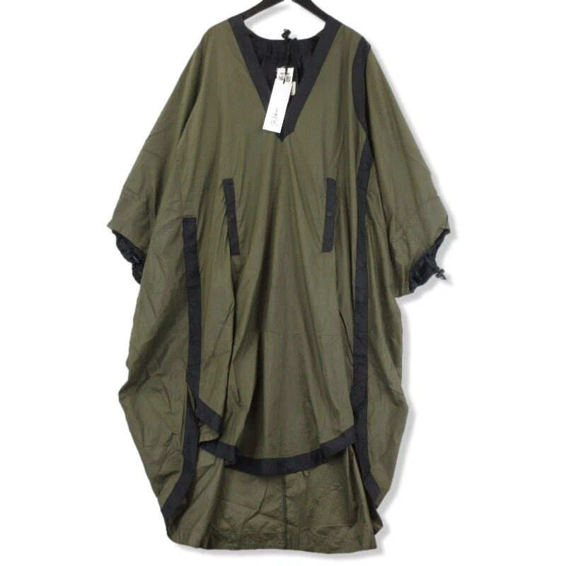 JUN MIKAMI WILD THINGS Junmikami Rain Poncho Nylon Jacket Khaki F 70014669