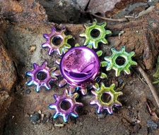 Rainbow Gear Metal Fidget Spinner Toy Boys Girls Kids Adults ADHD Focus