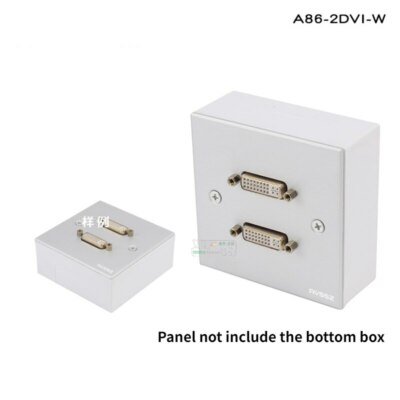1Pcs 86-type two-bits DVI24+5 panel female-to-female docking socket DVI base DIY