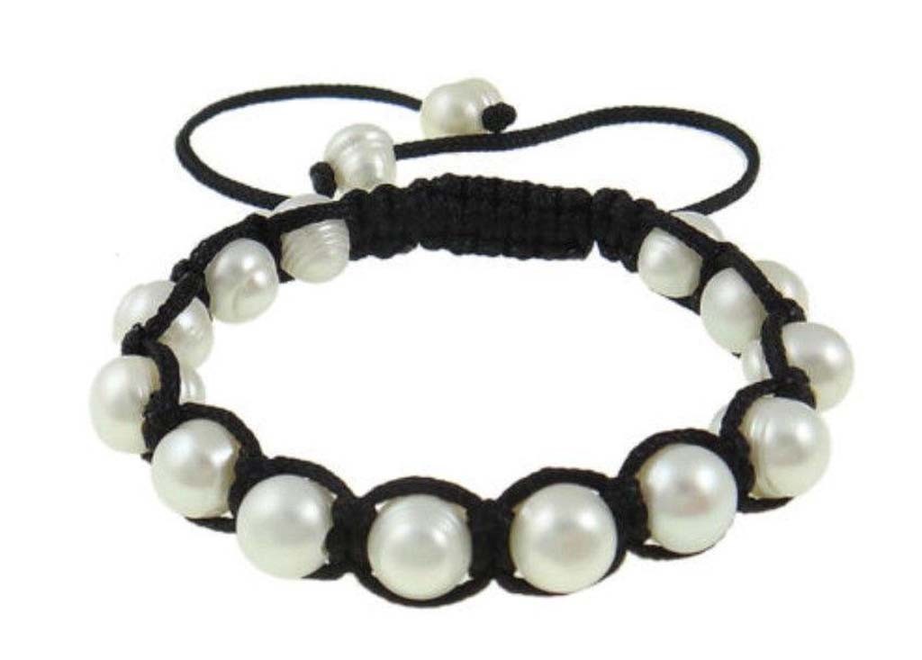【HYERES LOR】22FW★ Noailles Baroque Pearl Bracelet 10mm Baroque 9-10mm White Freshwater Pearl Bracelet Inspired by