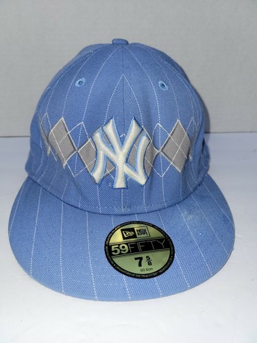 New Era 59 FIFTY Fitted New York Yankee Baseball Hat Navy RN11493 Size 7  5/8 | eBay
