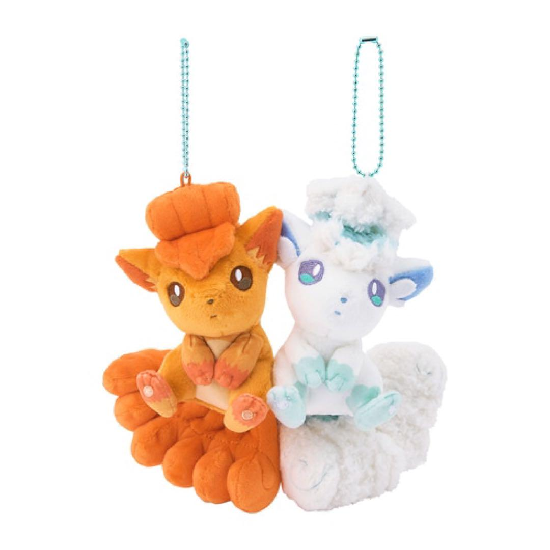 Pokemon Vulpix & Alolan Pair Mascots Plush Keychain Pocket Monster