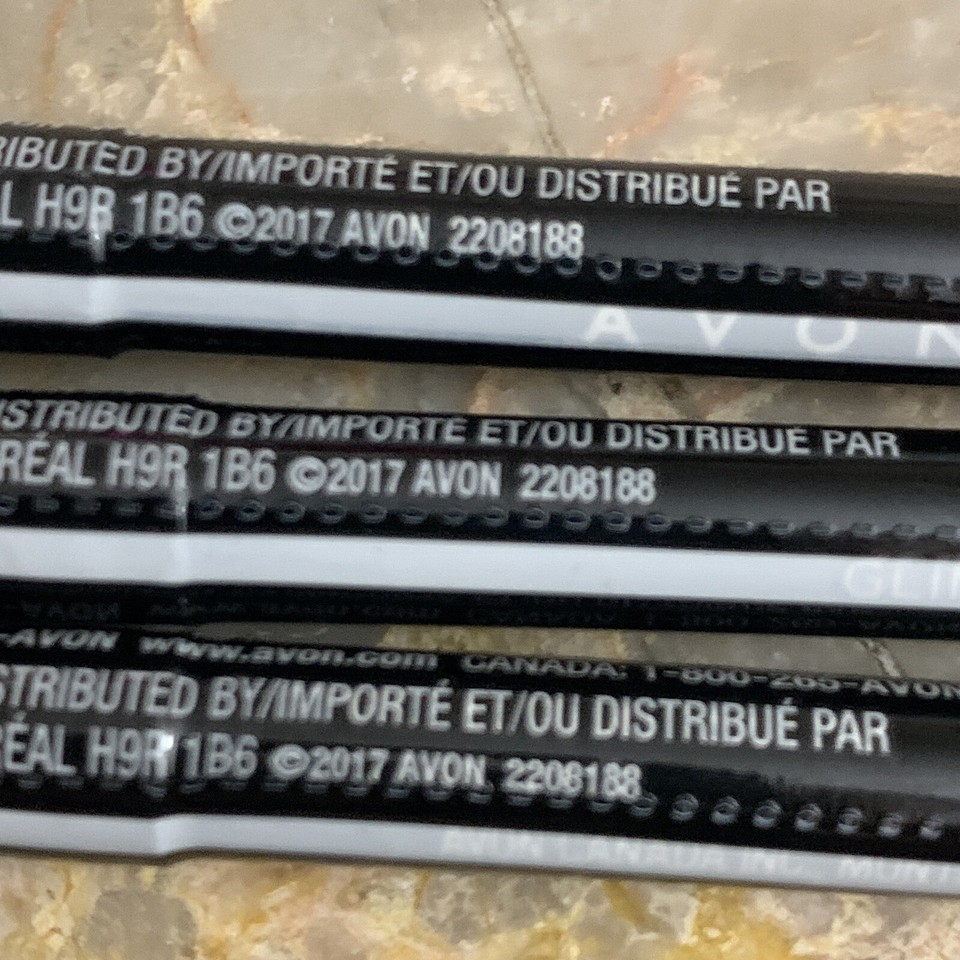 3 Avon True Color Glimmersticks Lip Liner Chocolate Lipliner Set Lot