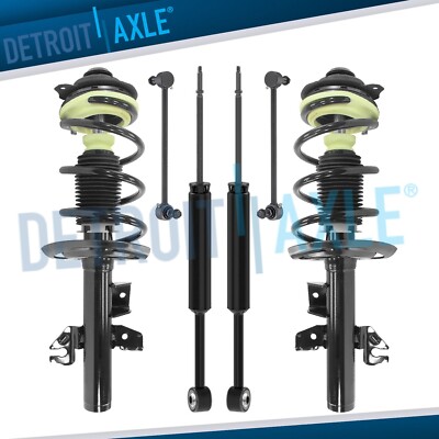 Front Struts w/ Coil Spring Sway Bar Link Rear Shocks for 2015-2017 Chrysler 200