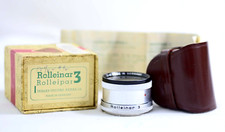 VINTAGE ROLLEIFLEX BAY I ROLLEINAR 3 WITH LEATHER CASE, BOX AND INSTRUCTIONS