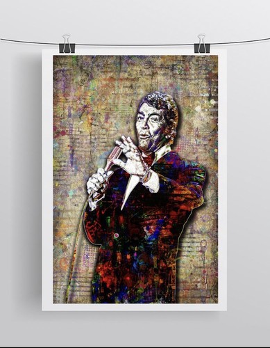 Dean Martin 16x20in Poster, Dean Martin Rat Pack Tribute Art Free Shipping US - Picture 2 of 5