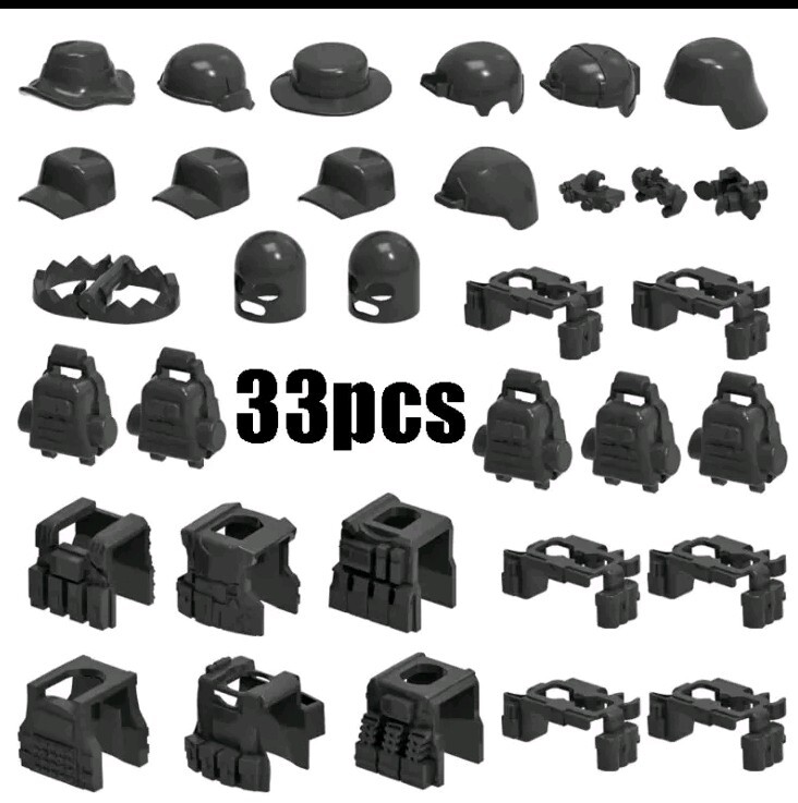 Building Blocks Minifigure Guns Weapons Helmet SWAT Military Army