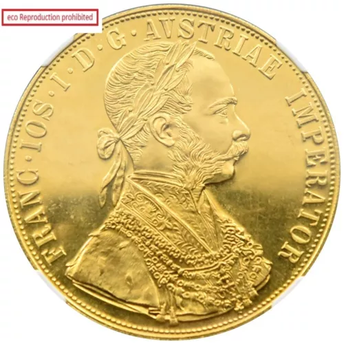 Austria 1915 Franz Joseph I 4 Ducat Gold Coin NGC MS67 5784926014