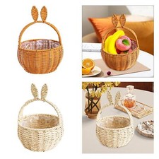 Portable Easter Basket Container with Handle, 18x28cm, Versatile for Nursery