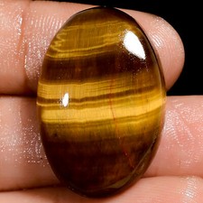 Natural Tiger Eye Oval Shape Cabochon Loose Gemstone 35 Ct. 28X18X7 mm EE-47586