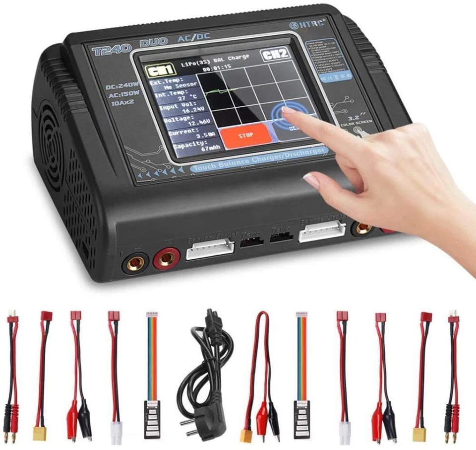 C150 T240 RC Akku Ladegerät Balance Ladegerät für LiPo LiHV LiFe Lilon NiCd PB - Bild 2 von 4