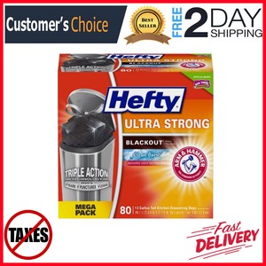 Ultra Strong Kitchen Trash Bags Clean Burst 13 Gallon 80 Count