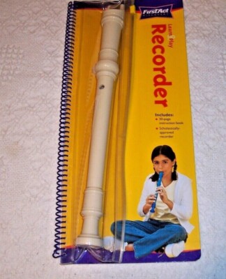(S733)   First Act Discovery Learn & Play Recorder - White +30 page Instructions
