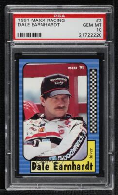 1991 Maxx Collection Dale Earnhardt #3 PSA 10 GEM MT HOF | eBay