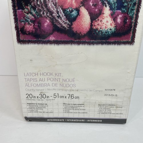 New Caron Wonderart Classic Latch Hook Kit 20"X30" Country Harvest 426405 - Picture 2 of 6