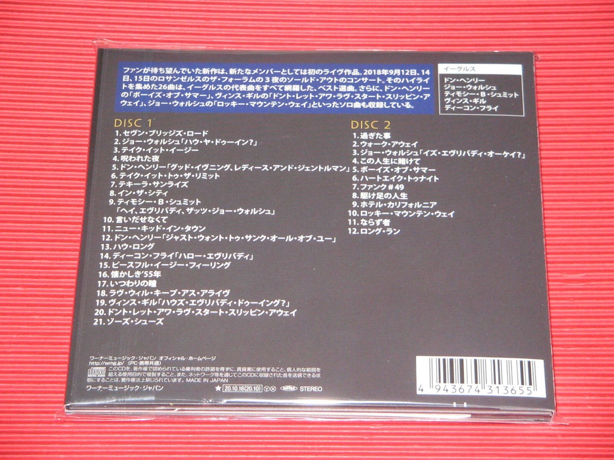 4HT EAGLES LIVE FROM THE FORUM MMXVIII JAPAN 2 CD EDITION | eBay