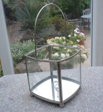 Tealight Holder Lantern Tabletop Mantelpiece Indoor Outdoor Mirrored Base