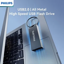 Philips USB 2.0 64GB/128GB Flash Drive, High-Speed Durable Storage for Car/Offic