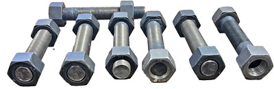 HIGHLAND THREADS 7 SETS OF 2 HEX NUTS AND STUD SIZE 1-1/8IN-8X7IN GRADE B7 2H