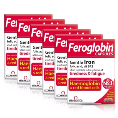 Vitabiotics Feroglobin 30 Capsules- PACK OF 6- EXP-02/2028
