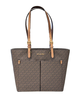 MICHAEL KORS JET SET TRAVEL MD DOUBLE POCKET TOTE SHOULDER BAG MK