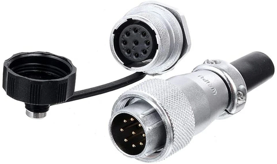 Screw Thread Panel M16 Electrical Connector 2Pin 3 4 5 7 9 10 Pin Power Adapter - Image 3 of 4