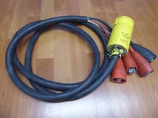 HUBBELLOCK 60A 600V.A.C. w/ 10' WHIP HARVEY HUBBELL INC. GROUNDED STEEL COVER 4-