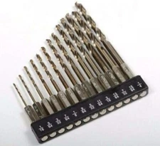13pc Hex Shank Cobalt Drill Bit Set (Quick Change)