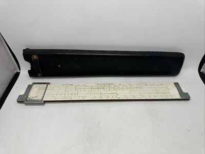 vtg Eugene DIETZGEN  1733 Polymath  Decimal Trig Log SLIDE RULE w/Case Parts Rep